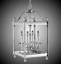  LT2313-35S-37G-ST - 4 Light 13 inch Square Lantern with Glass